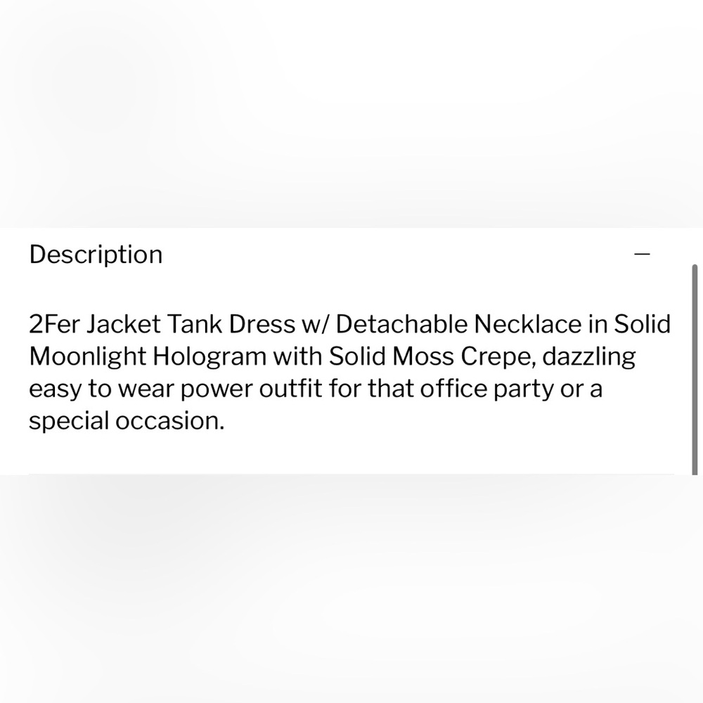 NWT Maxi dress & jacket;sparkling jacket over tank dress,necklace Silver/Black,L - Picture 10 of 12